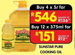 Shoprite SUNSTAR PURE COOKING OIL offer