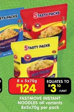 Shoprite FASTMOVE INSTANT NOODLES offer