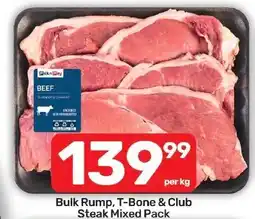 Pick n Pay Hypermarket Bulk Rump, T-Bone & Club Steak Mixed Pack offer