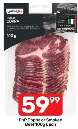 Pick n Pay Hypermarket PnP Coppa or Smoked Beef offer