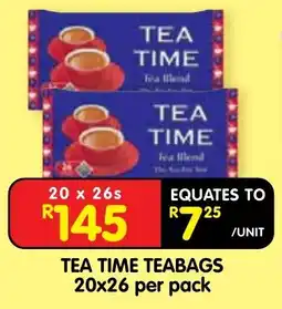 Shoprite TEA TIME TEABAGS offer
