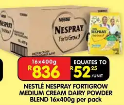 Shoprite Nestlé Nespray Fortigrow Medium Cream Dairy Powder Blend offer