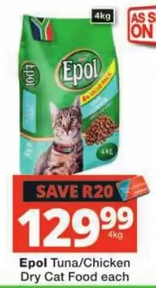 Checkers Epol Tuna/Chicken Dry Cat Food offer