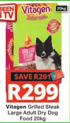 Checkers Vitagen Grilled Steak Large Adult Dry Dog Food offer