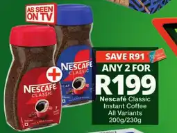 Checkers Nescafe Classic Instant Coffee offer