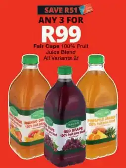 Checkers Fair Cape 100% Fruit Juice Blend offer