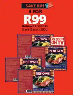 Checkers Renown Rindless Back Bacon offer