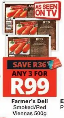 Checkers Farmer's Deli Smoked/Red Viennas offer