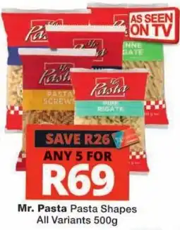 Checkers Mr. Pasta Pasta Shapes offer