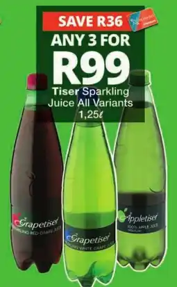Checkers Tiser Sparkling Juice All Variants offer