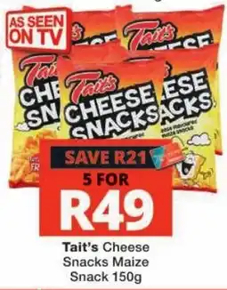 Checkers Tait's Cheese Snacks Maize Snack offer