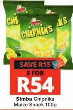 Checkers Simba Chipniks Maize Snack offer
