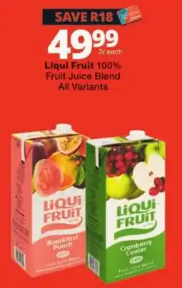 Checkers Liqui Fruit 100% Fruit Juice Blend offer