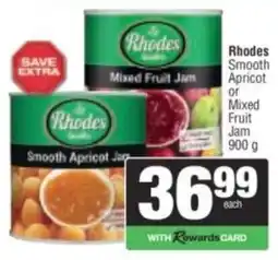 Spar Rhodes Smooth Apricot or Mixed Fruit Jam offer