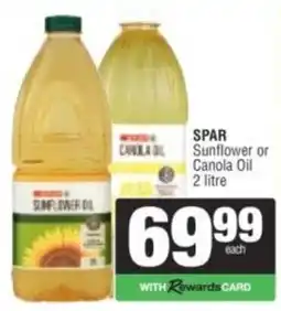 Spar Sunflower Oil offer