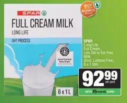 Spar SPAR FULL CREAM MILK LONG LIFE UHT PROCESS offer