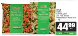 Spar SPAR Frozen Carrots, Corn and Peas Mix or Mediterranean Roast Vegetable Mix offer