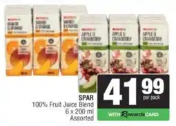 Spar SPAR 100% Fruit Juice Blend Assorted offer