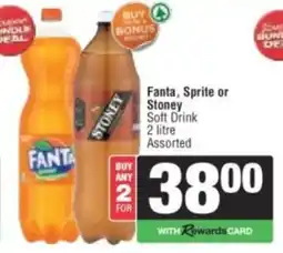 Spar Fanta, Sprite or Stoney Soft Drink Assorted offer