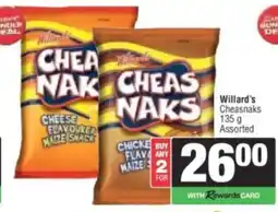 Spar Willard's Cheasnaks Assorted offer