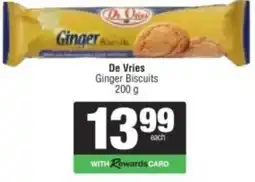 Spar De Vries Ginger Biscuits offer