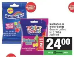 Spar Manhattan or Mister Sweet Gums or Jellies Assorted offer