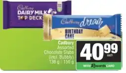Spar Cadbury Assorted Chocolate Slabs offer