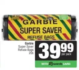 Spar Garbie Super Saver Refuse Bags offer