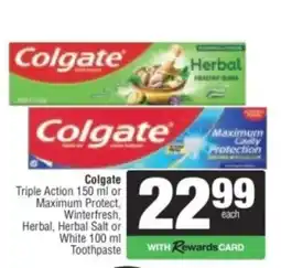 Spar Colgate Toothpaste offer