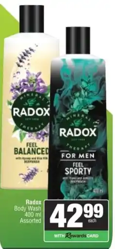 Spar Radox Body Wash Assorted offer