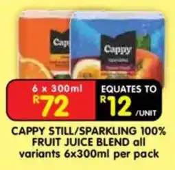 Shoprite Cappy STILL/SPARKLING 100% FRUIT JUICE BLEND offer