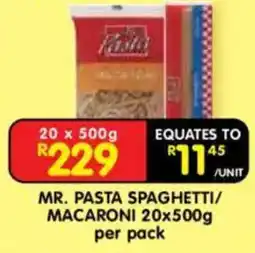 Shoprite MR. PASTA SPAGHETTI/MACARONI offer