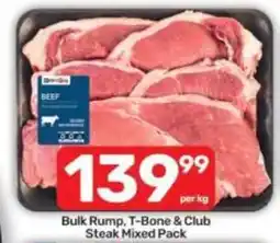 Pick n Pay Bulk Rump, T-Bone & Club Steak Mixed Pack offer