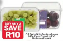 Pick n Pay PnP Red or White Seedless Grapes offer