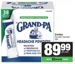 Spar Grandpa Headache Powders offer