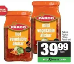 Spar Pakco vegetable atchar Assorted offer