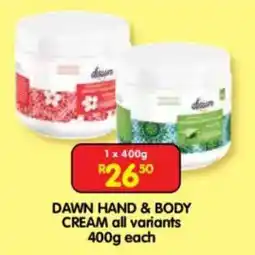 Shoprite DAWN HAND & BODY CREAM offer