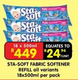 Shoprite STA-SOFT FABRIC SOFTENER REFILL offer