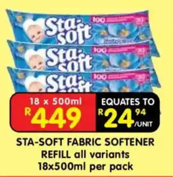 Shoprite STA-SOFT FABRIC SOFTENER REFILL offer