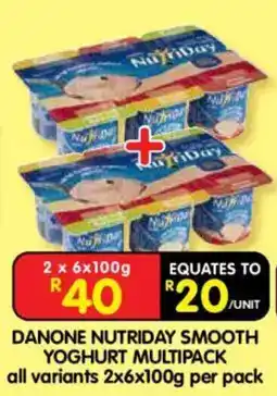 Shoprite Danone Nutriday Smooth Yoghurt Multipack offer