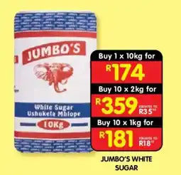 Shoprite JUMBO'S WHITE SUGAR offer