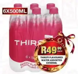 Take 'n Pay Thirsti Flavoured Water Assorted offer