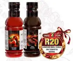 Take 'n Pay Lamzar BBQ, Chilli or Tomato Sauce offer