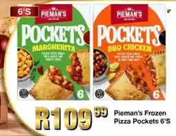 Take 'n Pay Pieman's Frozen Pizza Pockets 6'S offer