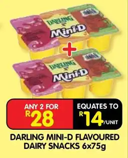 Shoprite DARLING MINI-D FLAVOURED DAIRY SNACKS 6x75g offer