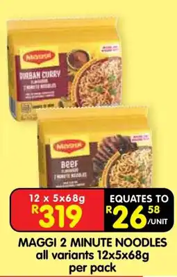 Shoprite MAGGI 2 MINUTE NOODLES offer