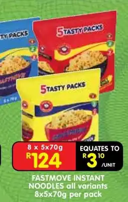 Shoprite FASTMOVE INSTANT NOODLES all variants offer