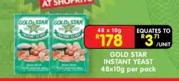 Shoprite GOLD STAR INSTANT YEAST 48x10g per pack offer