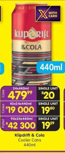 Shoprite Klipdrift & Cola offer
