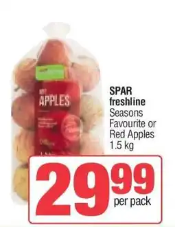 Spar SPAR freshline Seasons Favourite or Red Apples offer